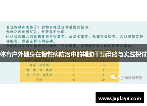 体育户外健身在慢性病防治中的辅助干预策略与实践探讨